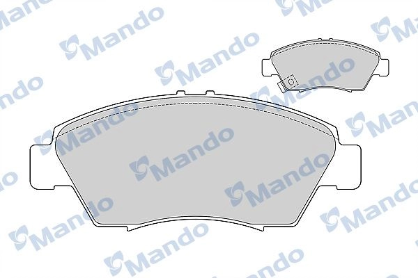 Тормозные колодки дисковые, комплект MANDO L4 9G20 MBF015542 1439978880 изображение 0