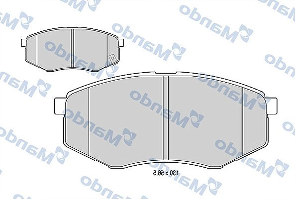 Тормозные колодки дисковые, комплект MANDO 1439978883 MBF015553 1FL F4