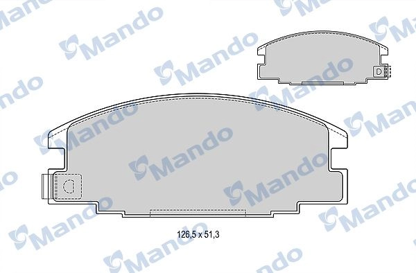 Тормозные колодки дисковые, комплект MANDO MBF015555 ZSRI H8 1439978884 изображение 0