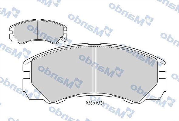 Тормозные колодки дисковые, комплект MANDO 1439978885 MBF015556 RM6 ML3