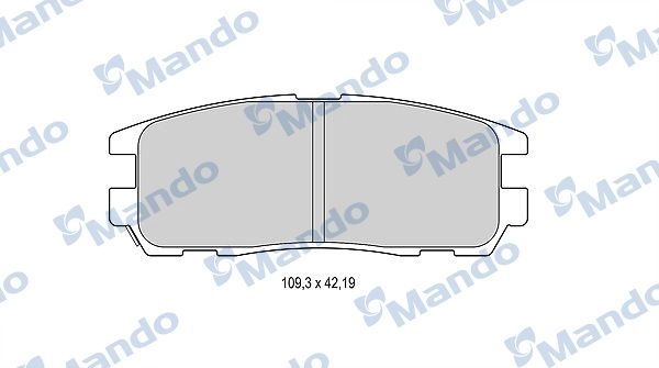 Тормозные колодки дисковые, комплект MANDO 3MF NJL 1439978886 MBF015557