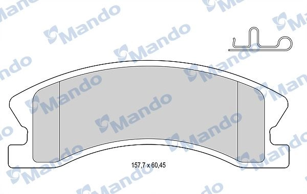 Тормозные колодки дисковые, комплект MANDO 1439978895 MBF015578 AMS8EE E