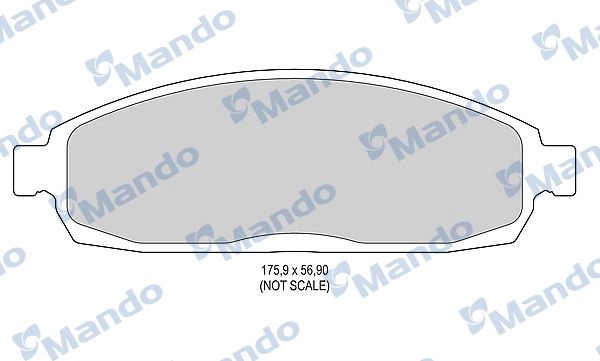 Тормозные колодки дисковые, комплект MANDO 1439978896 T8 D82 MBF015579 изображение 0