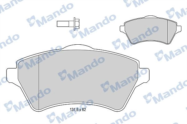 Тормозные колодки дисковые, комплект MANDO D2UN1 C 1439978907 MBF015600 изображение 0