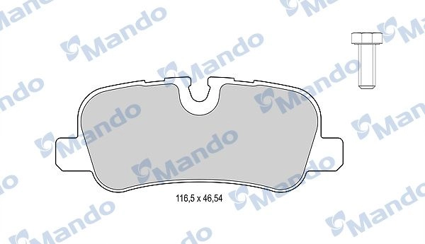 Тормозные колодки дисковые, комплект MANDO MBF015602 1439978909 C3I DZG
