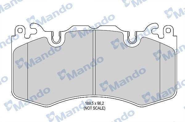 Тормозные колодки дисковые, комплект MANDO MBF015606 1439978911 GBG 0IB