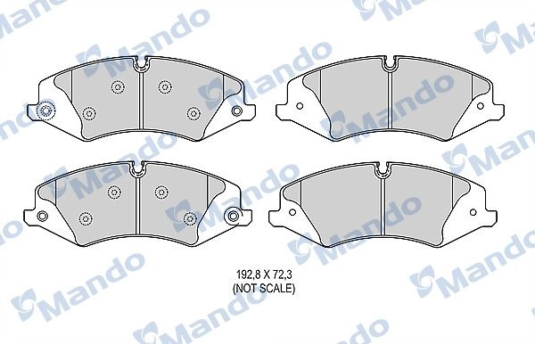 Тормозные колодки дисковые, комплект MANDO 6RJ45 KX MBF015607 1439978912 изображение 0