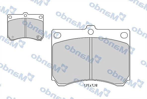 Тормозные колодки дисковые, комплект MANDO MBF015623 1439978921 FU8 Y04 изображение 0