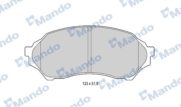 Тормозные колодки дисковые, комплект MANDO MBF015630 1439978926 OV 1NAW