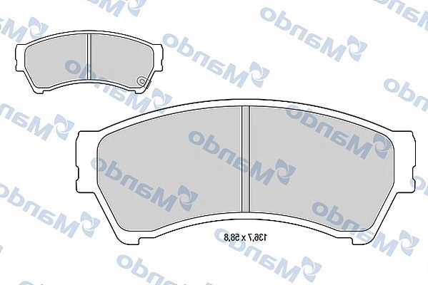 Тормозные колодки дисковые, комплект MANDO 1439978929 VDZ 38J MBF015644