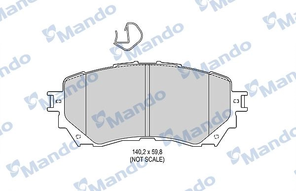 Тормозные колодки дисковые, комплект MANDO MBF015646 1439978930 11 CF5Y изображение 0