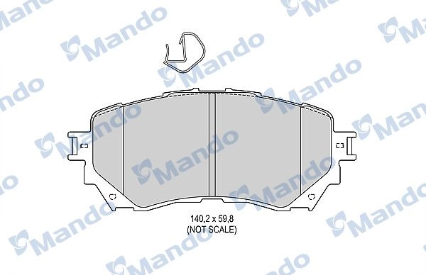 Тормозные колодки дисковые, комплект MANDO MBF015646 1439978930 11 CF5Y