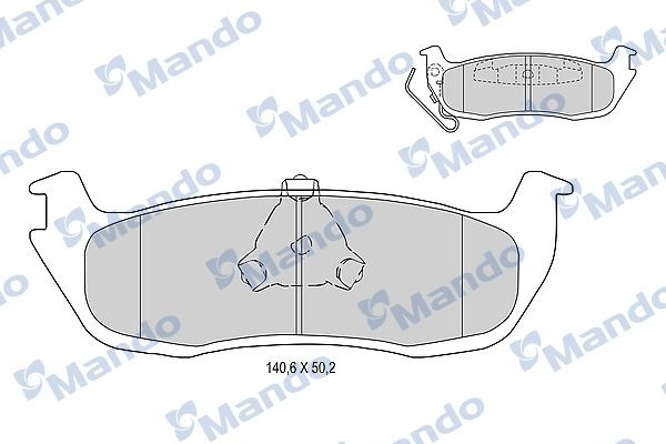 Тормозные колодки дисковые, комплект MANDO MBF015665 PG JHS 1439978946