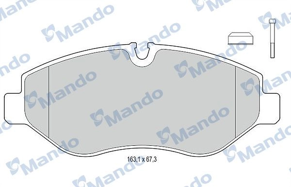 Тормозные колодки дисковые, комплект MANDO 1439978949 MBF015671 KV 781E