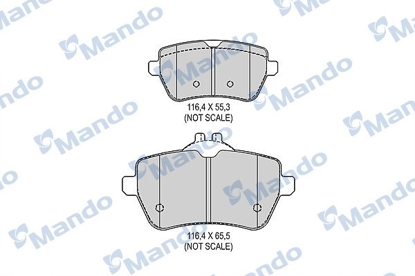 Тормозные колодки дисковые, комплект MANDO E 7ULUO 1439978953 MBF015685