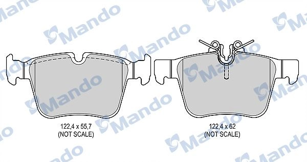 Тормозные колодки дисковые, комплект MANDO 1439978955 MBF015687 M J2UG6