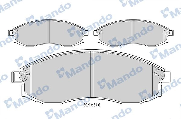 Тормозные колодки дисковые, комплект MANDO 1439978956 W2J 23C MBF015702