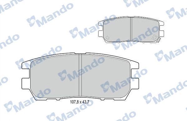 Тормозные колодки дисковые, комплект MANDO 51V L9D MBF015709 1439978961 изображение 0