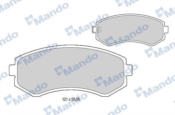 Тормозные колодки дисковые, комплект MANDO QFYQ 9IA MBF015735 1439978972 изображение 0