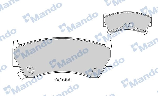 Тормозные колодки дисковые, комплект MANDO MBF015744 1439978978 8K9P J изображение 0