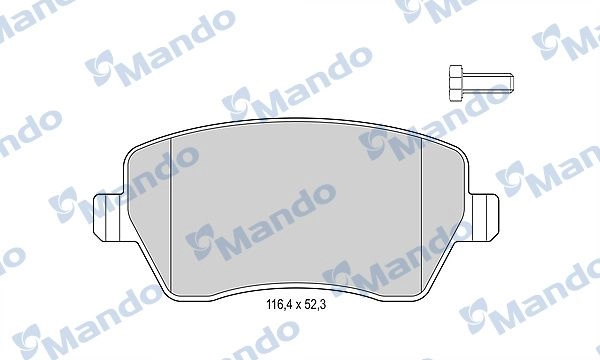 Тормозные колодки дисковые, комплект MANDO 1439978983 4NB29 IE MBF015751