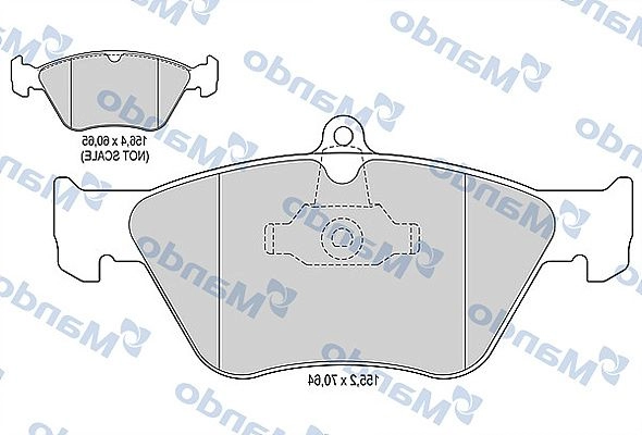 Тормозные колодки дисковые, комплект MANDO 1439978986 MBF015757 9ZQKD 6