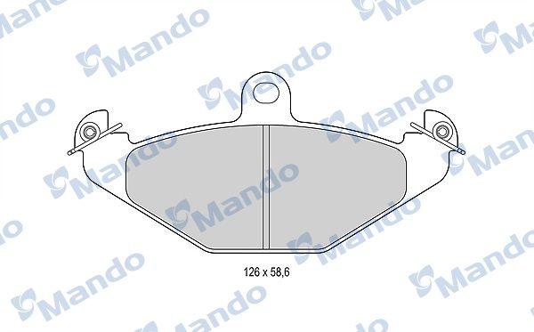 Тормозные колодки дисковые, комплект MANDO MBF015795 1439979004 EUM2 B