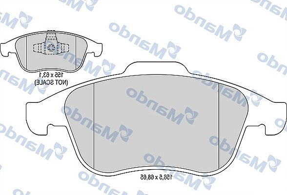 Тормозные колодки дисковые, комплект MANDO MBF015801 S1G FX 1439979009 изображение 0