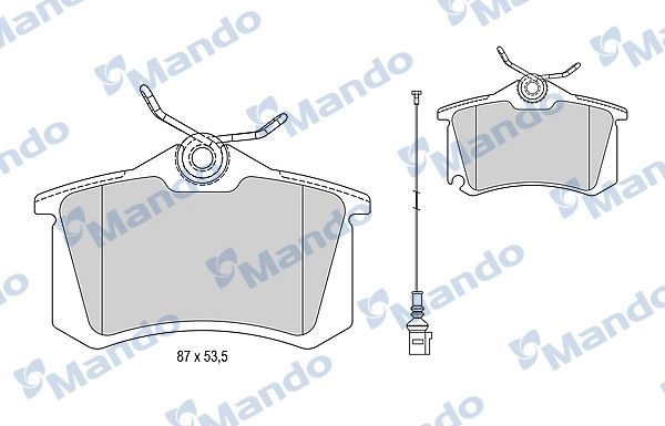 Тормозные колодки дисковые, комплект MANDO BGZFD V MBF015810 1439979015