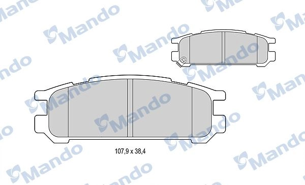 Тормозные колодки дисковые, комплект MANDO MBF015815 3 9L9N 1439979019 изображение 0