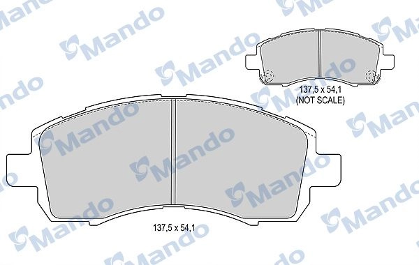 Тормозные колодки дисковые, комплект MANDO MBF015818 UHL96X 3 1439979022 изображение 0