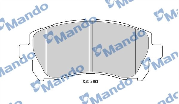 Тормозные колодки дисковые, комплект MANDO MBF015819 D9 48S 1439979023 изображение 0