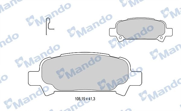 Тормозные колодки дисковые, комплект MANDO MBF015820 26UZ L 1439979024