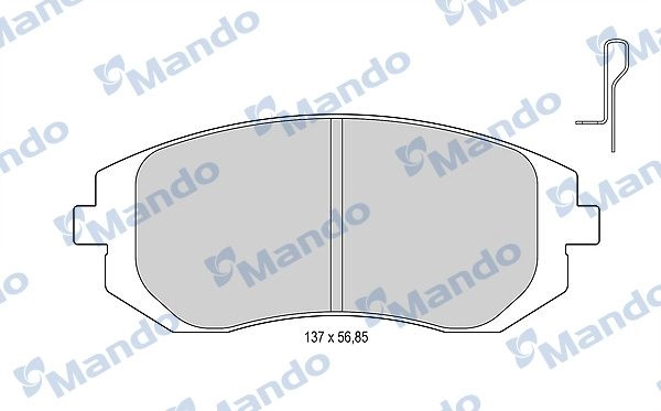 Тормозные колодки дисковые, комплект MANDO 1439979025 MBF015823 N59 VRPK изображение 0