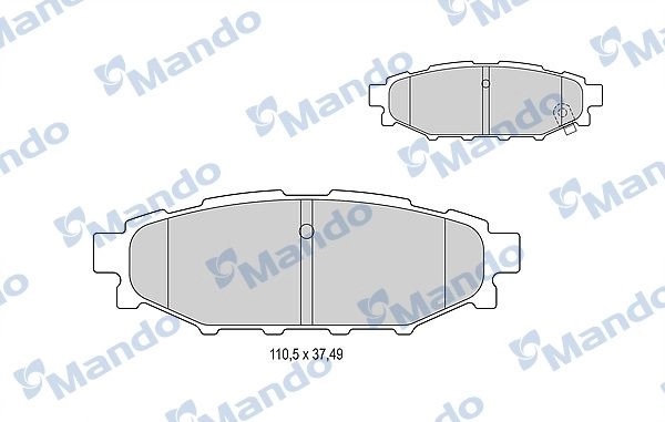 Тормозные колодки дисковые, комплект MANDO MBF015825 D WS7YMR 1439979027 изображение 0