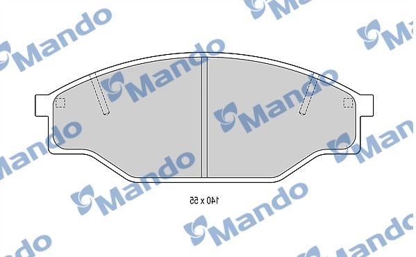 Тормозные колодки дисковые, комплект MANDO 1439979040 MBF015846 RH 3U4PA изображение 0