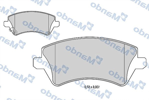 Тормозные колодки дисковые, комплект MANDO 1439979054 MBF015864 XNM S1