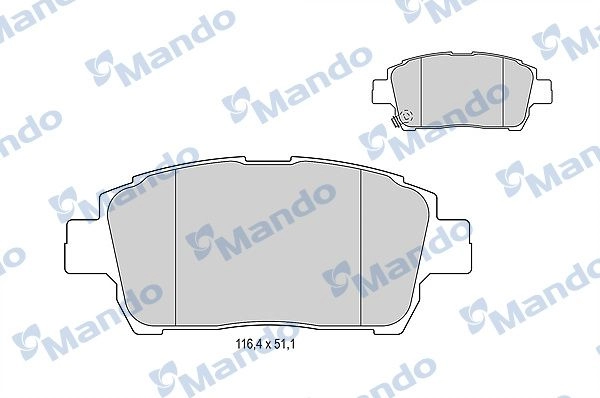 Тормозные колодки дисковые, комплект MANDO HHQ IIC9 1439979056 MBF015867 изображение 0