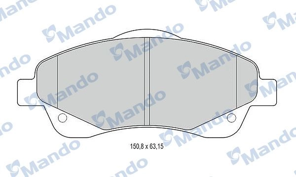 Тормозные колодки дисковые, комплект MANDO WM 1QE MBF015871 1439979058