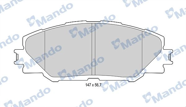 Тормозные колодки дисковые, комплект MANDO VY G846 MBF015875 1439979062