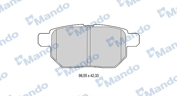 Тормозные колодки дисковые, комплект MANDO MBF015880 W 2JYD39 1439979066