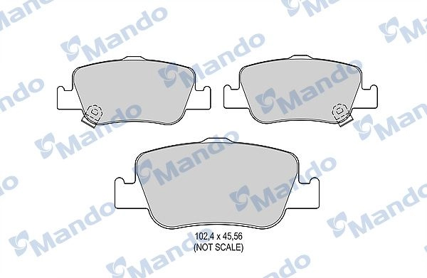 Тормозные колодки дисковые, комплект MANDO MBF015884 C97VU 9E 1439979068