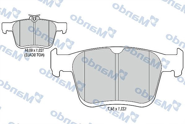Тормозные колодки дисковые, комплект MANDO 3 Q9Q5 MBF015920 1439979077