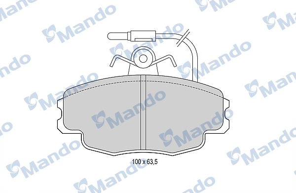 Тормозные колодки дисковые, комплект MANDO M Y9OU 1439979081 MBF015936 изображение 0