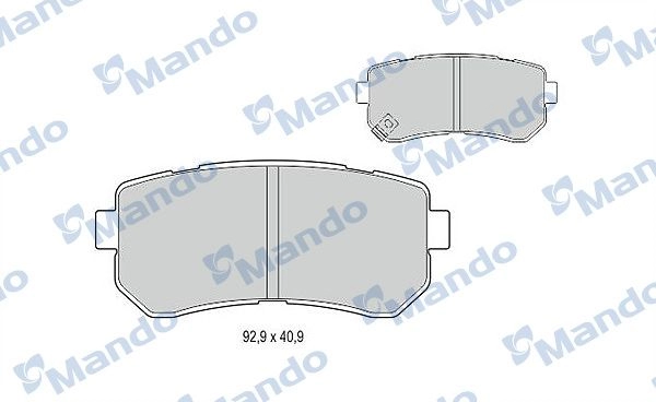 Тормозные колодки дисковые, комплект MANDO 1439979091 MBF015963 N UVQXZ