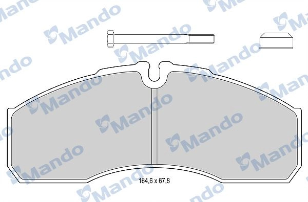 Тормозные колодки дисковые, комплект MANDO 1439979093 MBF015966 1XIT L изображение 0