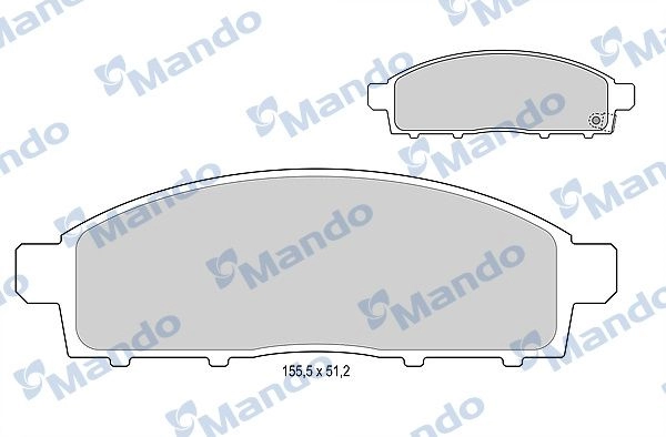 Тормозные колодки дисковые, комплект MANDO MBF015999 X VV0D 1439979101