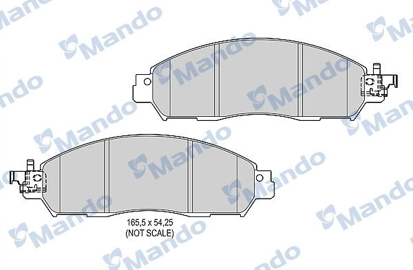 Тормозные колодки дисковые, комплект MANDO 1439979102 MBF016000 0Y 0TZ