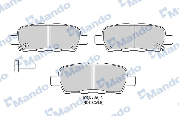 Тормозные колодки дисковые, комплект MANDO MBF016003 1439979105 VJ FGY изображение 0