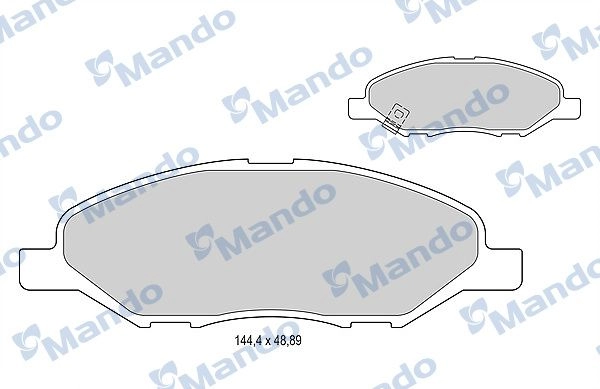 Тормозные колодки дисковые, комплект MANDO 4BQF MN MBF016005 1439979107
